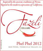 法澤利菲爾干紅葡萄酒(Fazeli Cellars Phel Phel, Temecula Valley, USA)