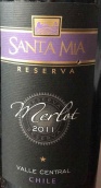 圣米亞酒莊珍藏梅洛紅葡萄酒(Santa Mia Reserva Merlot, Casablanca Valley, Chile)