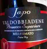 雅寶米勒西馬托特干型普洛賽克起泡酒(Japo Millesimato Extra Dry Valdobbiadene Prosecco DOCG,  Veneto, Italy)