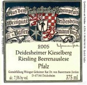 巴塞曼喬登石英逐粒精選甜白葡萄酒(Weingut Geheimer Rat Dr. von Bassermann-Jordan Deidesheimer Kieselberg Riesling Beerenauslese, Pfalz, Germany)