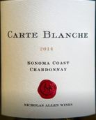 卡特布蘭奇酒莊霞多麗干白葡萄酒(Carte Blanche Chardonnay, Sonoma Coast, USA)