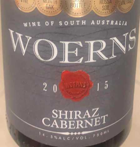 woerns shiraz cabernet, south australia, australia
