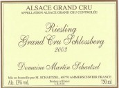 馬丁斯策爾斯伯格雷司令白葡萄酒(Domaine Martin Schaetzel Riesling Schlossberg, Alsace Grand Cru, France)