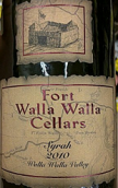 瓦拉瓦拉酒莊西拉紅葡萄酒(Fort Walla Walla Cellars Syrah, Washington, USA)