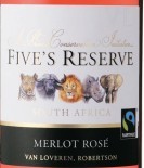 凡拉潤(rùn)五個(gè)珍藏梅洛桃紅葡萄酒(Van Loveren Five's Reserve Merlot Rose, Robertson, South Africa)