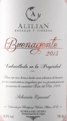 阿依蓮酒莊布埃納根特紅葡萄酒(Bodegas y Vinedos Alilian Buenagente, Ribera del Duero, Spain)