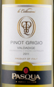 帕斯卡酒莊精選瓦達迪灰皮諾干白葡萄酒(Pasqua Collezioni Valdadige Pinot Grigio DOC, Verona, Italy)