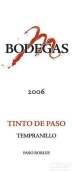 M酒莊廷托帕索丹魄干紅葡萄酒(Bodegas M Tinto De Paso Tempranillo, Paso Robles, USA)