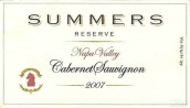 Summers Estate Wines Reserve Cabernet Sauvignon, Napa Valley, USA