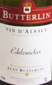 巴特靈雪絨花混釀甜白葡萄酒(Domaine Butterlin Edelzwicker, Alsace, France)