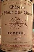 奧蜜思之花干紅葡萄酒(Chateau La Fleur des Ormes, Pomerol, France)