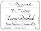 溫巴赫珍藏麝香干白葡萄酒(Domaine Weinbach Muscat Reserve, Alsace, France)