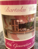 巴托萊半甜型桃紅葡萄酒(Bartolai Winery 4th Generation Blush, Pennsylvania, USA)