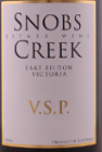 斯諾溪VSP系列西拉干紅葡萄酒(Snobs Creek VSP Shiraz, Goulburn Valley, Australia)