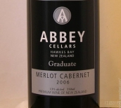 修道院結(jié)業(yè)梅洛-赤霞珠紅葡萄酒(Abbey Cellars Graduate Merlot - Cabernet Sauvignon, Hawke's Bay, New Zealand)