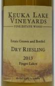 庫克湖東部莊園雷司令干白葡萄酒(Keuka Lake Vineyards Estate Dry Riesling, Finger Lakes, USA)