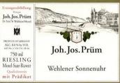 普朗温勒内日晷园雷司令小房酒(Joh. Jos. Prum Wehlener Sonnenuhr Riesling Kabinett, Mosel, Germany)