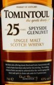 托明图尔25年苏格兰单一麦芽威士忌(Tomintoul Aged 25 Years Single Malt Scotch Whisky, Speyside, UK)