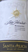 圣爱丽丝酒庄晚收麝香白葡萄酒(Santa Alicia Late Harvest Muscatel, Limari Valley, Chile)