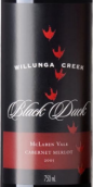 威倫加溪黑鴨赤霞珠 - 梅洛混釀紅葡萄酒(Willunga Creek Black Duck Cabernet Merlot, McLaren Vale, Australia)