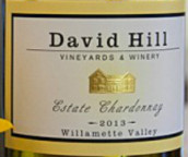 戴維山霞多麗干白葡萄酒(David Hill Winery Estate Chardonnay, Willamette Valley, USA)