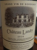 蘭德里酒莊紅葡萄酒(Chateau Landry, Castillon Cotes de Bordeaux, France)