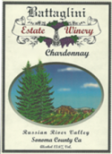 巴塔利尼霞多麗干白葡萄酒（經(jīng)不銹鋼桶）(Battaglini Stainless Steel Chardonnay, Russian River Valley, USA)