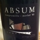 阿布薩姆酒莊丹魄-梅洛紅葡萄酒(Absum Tempranillo Merlot, Somontano, Spain)