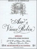 老羅賓浩氣干紅葡萄酒(Air de Vieux Robin, Medoc, France)