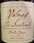亞力士甘寶酒莊桑特諾（沃爾奈一級園）老藤紅葡萄酒(Alex Gambal Les Santenots Vieilles Vignes, Volnay Premier Cru, France)