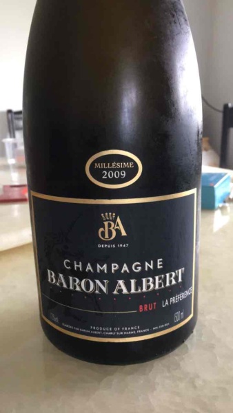 baron albert champagne la preference brut, champagne, france红酒