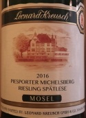 雷納德·克羅齊酒莊米歇爾斯堡晚收雷司令甜白葡萄酒(Leonard Kreusch Piesporter Michelsberg Riesling Spatlese, Mosel, Germany)