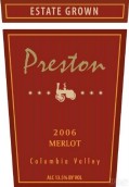 普雷斯頓梅洛干紅葡萄酒(Preston Premium Wines Merlot, Columbia Valley, USA)