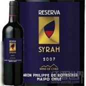 羅斯柴爾德男爵智利珍藏西拉干紅葡萄酒(Baron Philippe de Rothschild Reserva Syrah, Maipo Valley, Chile)