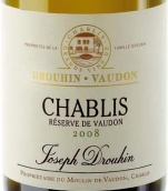 約瑟夫杜魯安瓦當珍藏干白葡萄酒(Joseph Drouhin 'Drouhin-Vaudon' Reserve de Vaudon, Chablis, France)