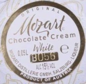 莫扎特白巧克力奶油利口酒(Mozart White Chocolate Cream Liqueur, Austria)