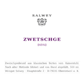 薩爾維酒莊李子白蘭地(Weingut Salwey Zwetschgenwasser Edelbrand Von Zwetschgen, Baden, Germany)