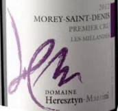 海辛-瑪茲酒莊米蘭（莫雷-圣丹尼一級園）干紅葡萄酒(Domaine Heresztyn-Mazzini Les Millandes, Morey-Saint-Denis Premier Cru, France)