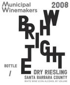 市政釀酒師布萊特雷司令干白葡萄酒(Municipal Winemakers Bright White Riesling, Santa Barbara County, USA)