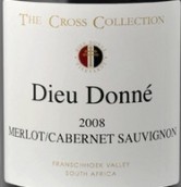 迪奧恫十字精選梅洛-赤霞珠干紅葡萄酒(Dieu Donne Cross Collection Merlot -Cabernet Sauvignon, Franschhoek Valley, South Africa)