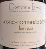 碧莎酒莊瑞思園（沃恩-羅曼尼村）紅葡萄酒(Domaine Jean Yves Bizot Les Reas, Vosne-Romanee, France)