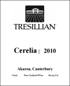 特雷斯利安春日晚收半干型白葡萄酒(Tresillian Wines Cerelia, Akaroa, New Zealand)