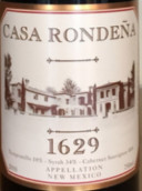 隆達納1629系列混釀干紅葡萄酒(Casa Rondena 1629, New Mexico, USA)