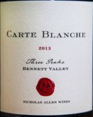 卡特布蘭奇酒莊三峰西拉干紅葡萄酒(Carte Blanche Three Peaks Syrah, Bennett Valley, USA)