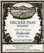 赫克帕斯仙粉黛干紅葡萄酒(Hecker Pass Zinfandel, Santa Clara Valley, USA)