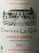 樂凱堡干紅葡萄酒(Chateau Le Gay, Bordeaux Superieur, France)