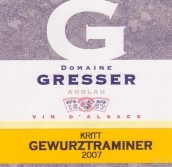 雷米格雷塞布麗特瓊瑤漿干白葡萄酒(Domaine Remy Gresser Gewurztraminer Kritt, Alsace, France)