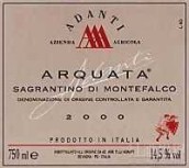 阿丹蒂酒莊阿奎塔薩格蘭蒂諾紅葡萄酒(Cantine Adanti Arquata Sagrantino di Montefalco DOCG, Umbria, Italy)