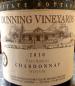 鄧寧霞多麗干白葡萄酒(Dunning Vineyards Estate Chardonnay, Paso Robles, USA)