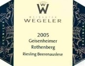 Weinguter Geheimrat J. Wegeler Geisenheimer Rothenberg Riesling Beerenauslese, Rheingau, Germany